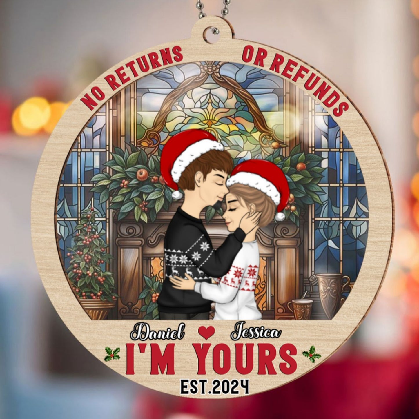 No Returns Or Refunds - Personalized Custom Suncatcher Ornament