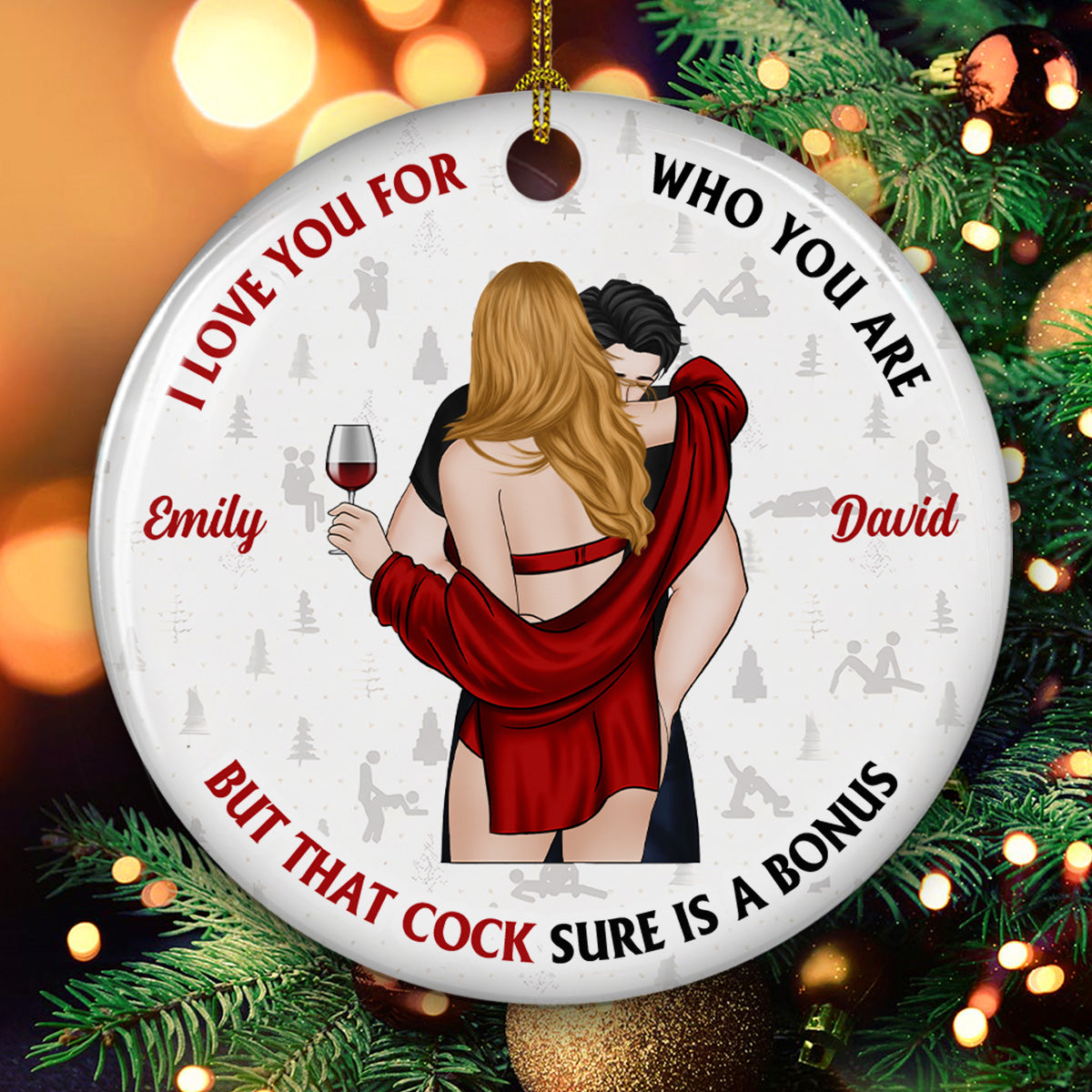 I Love You For Who You Are  - Personalized Custom Ceramic Ornament