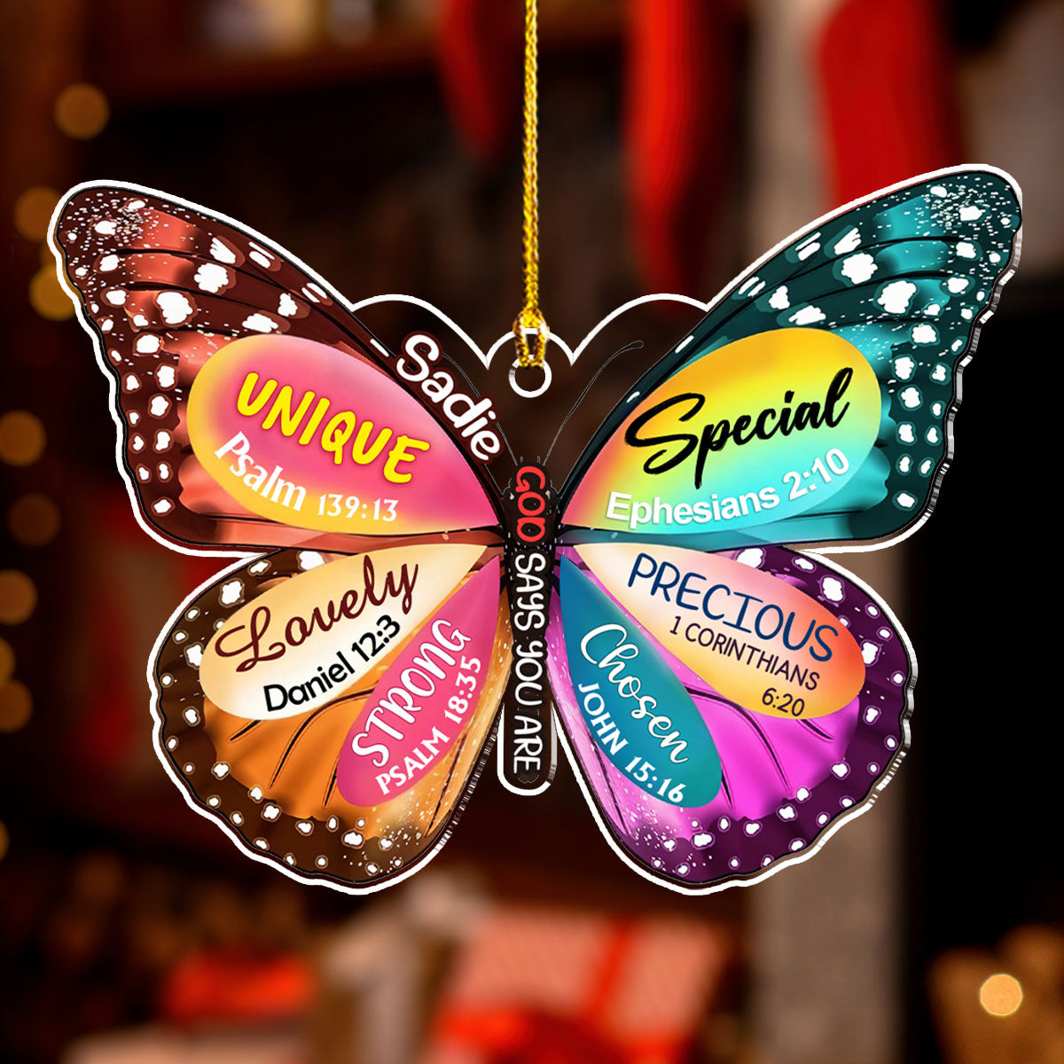 God Says You Are - Personalized Custom Acrylic Ornament