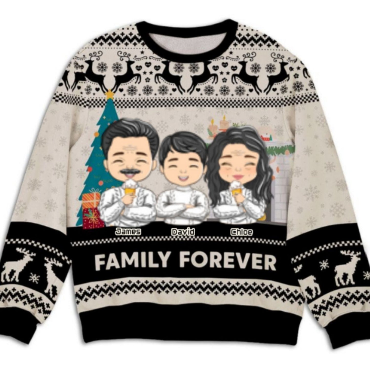 Family Forever - Personalized Custom All-Over-Print Sweatshirt