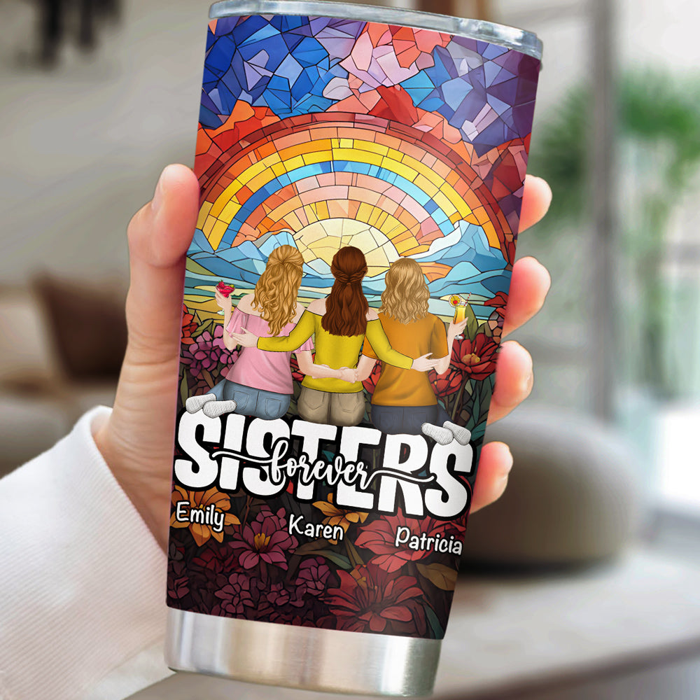 Besties Sitting Together - Personalized Custom Tumbler