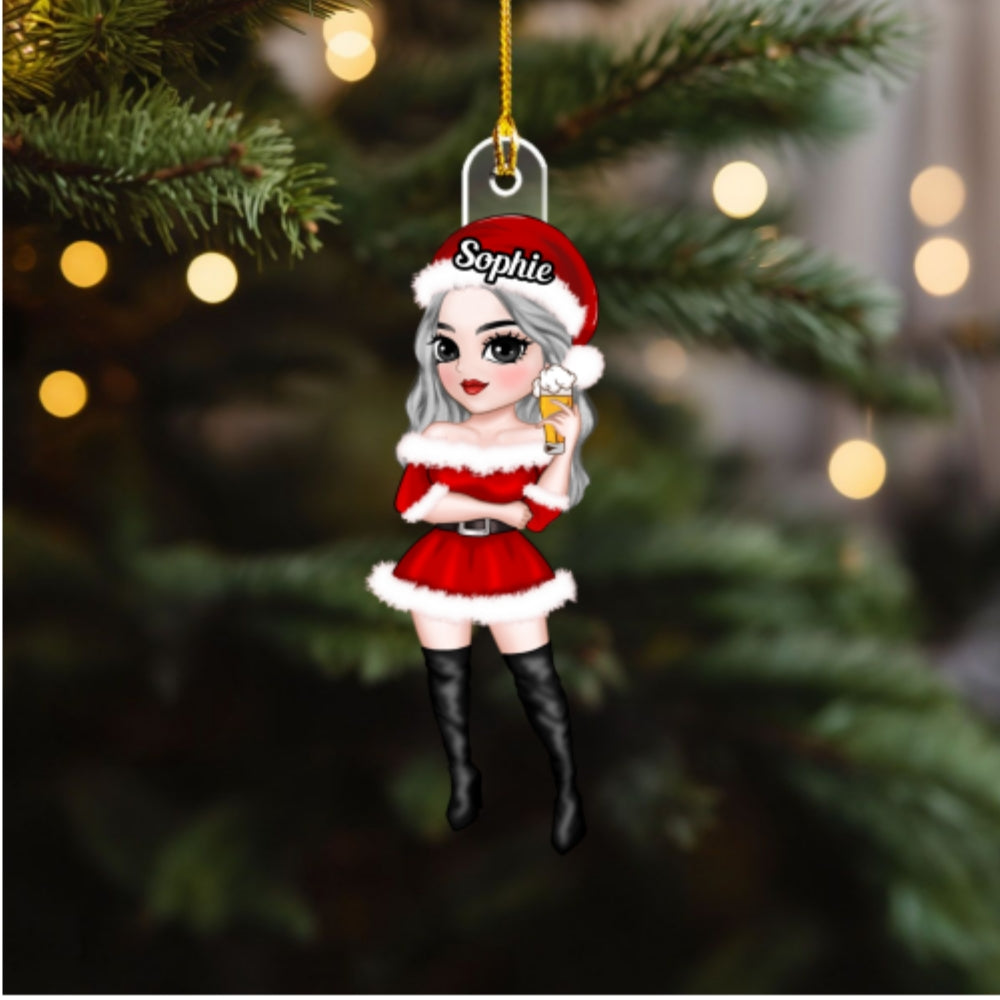 Beautiful Bestie Christmas - Personalized Custom Acrylic Ornament