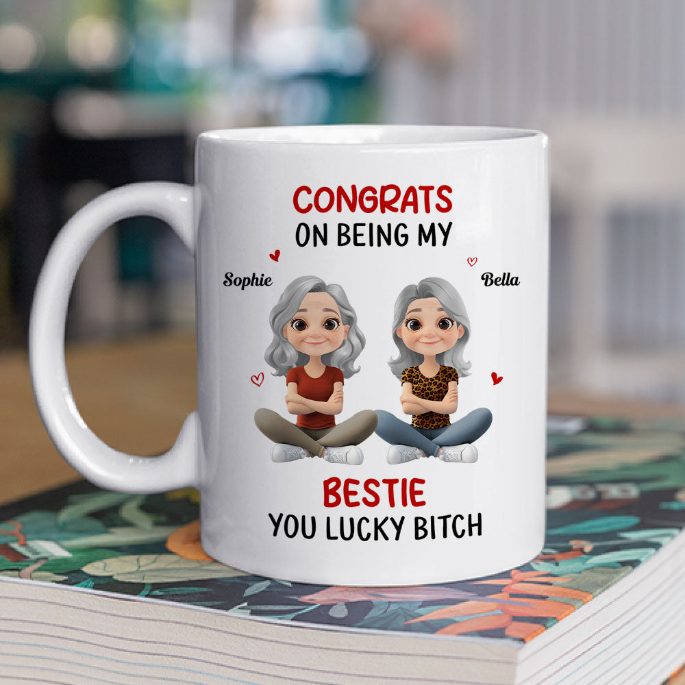Congrats My Bestie - Personalized Custom Coffee Mug