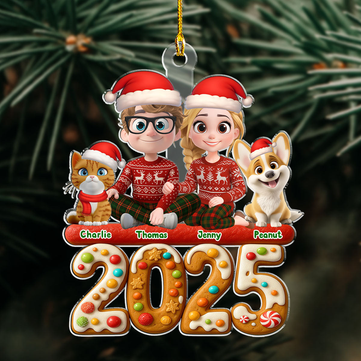 We And Our Pet Version 3 - Personalized Custom Acrylic Ornament