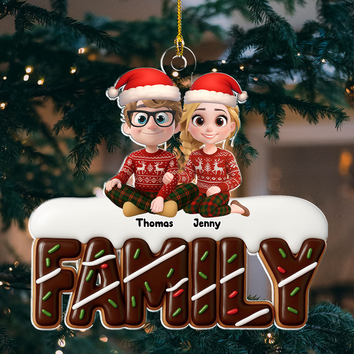 Sweetest Christmas Ever - Personalized Custom Acrylic Ornament