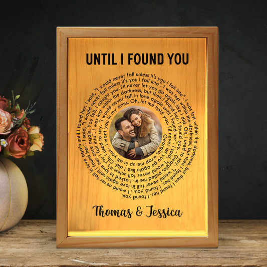 Custom Couple Photo And Favorite Spiral Song Lyrics - Personalized Frame Light Box