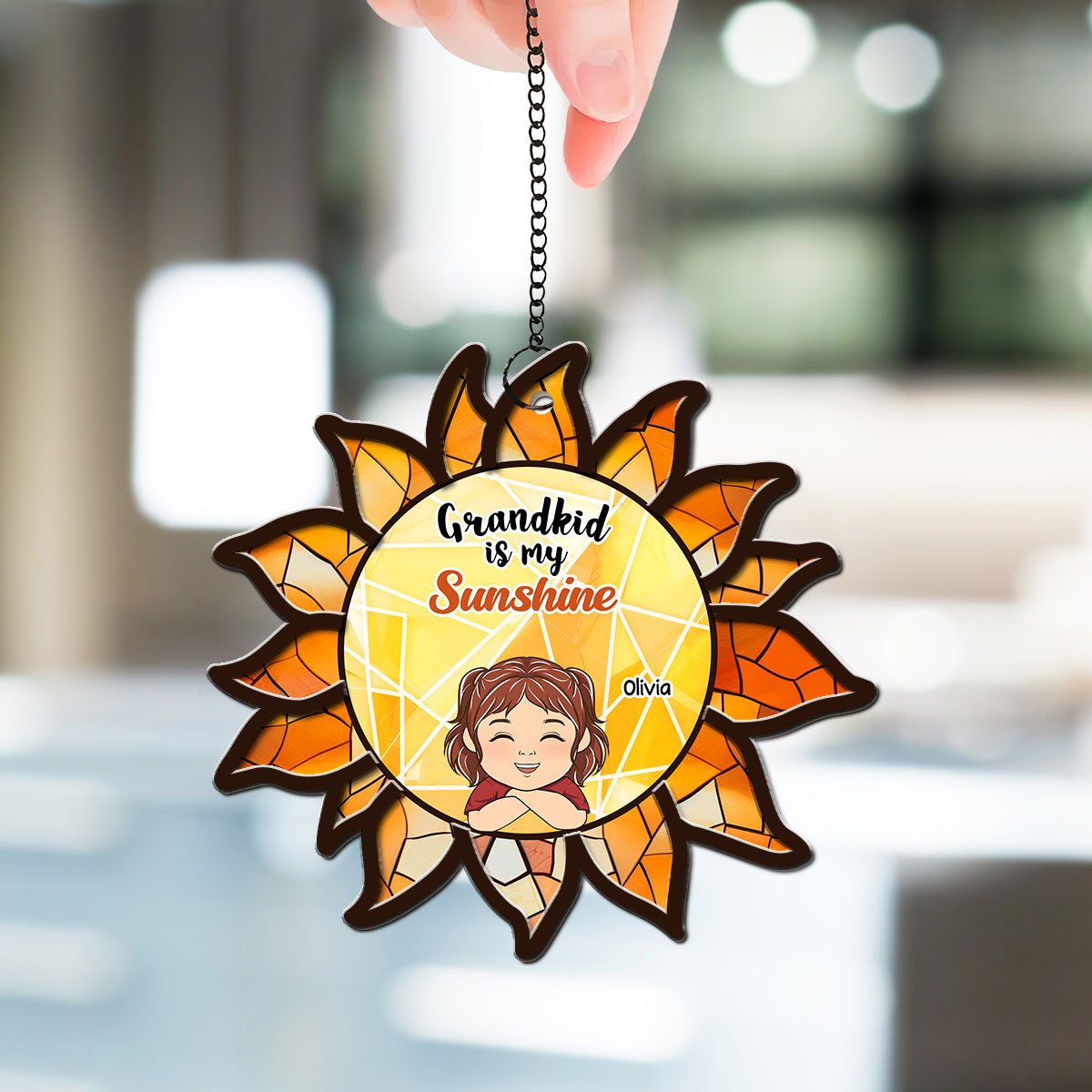 Grandkids Are My Sunshine - Personalized Custom Suncatcher