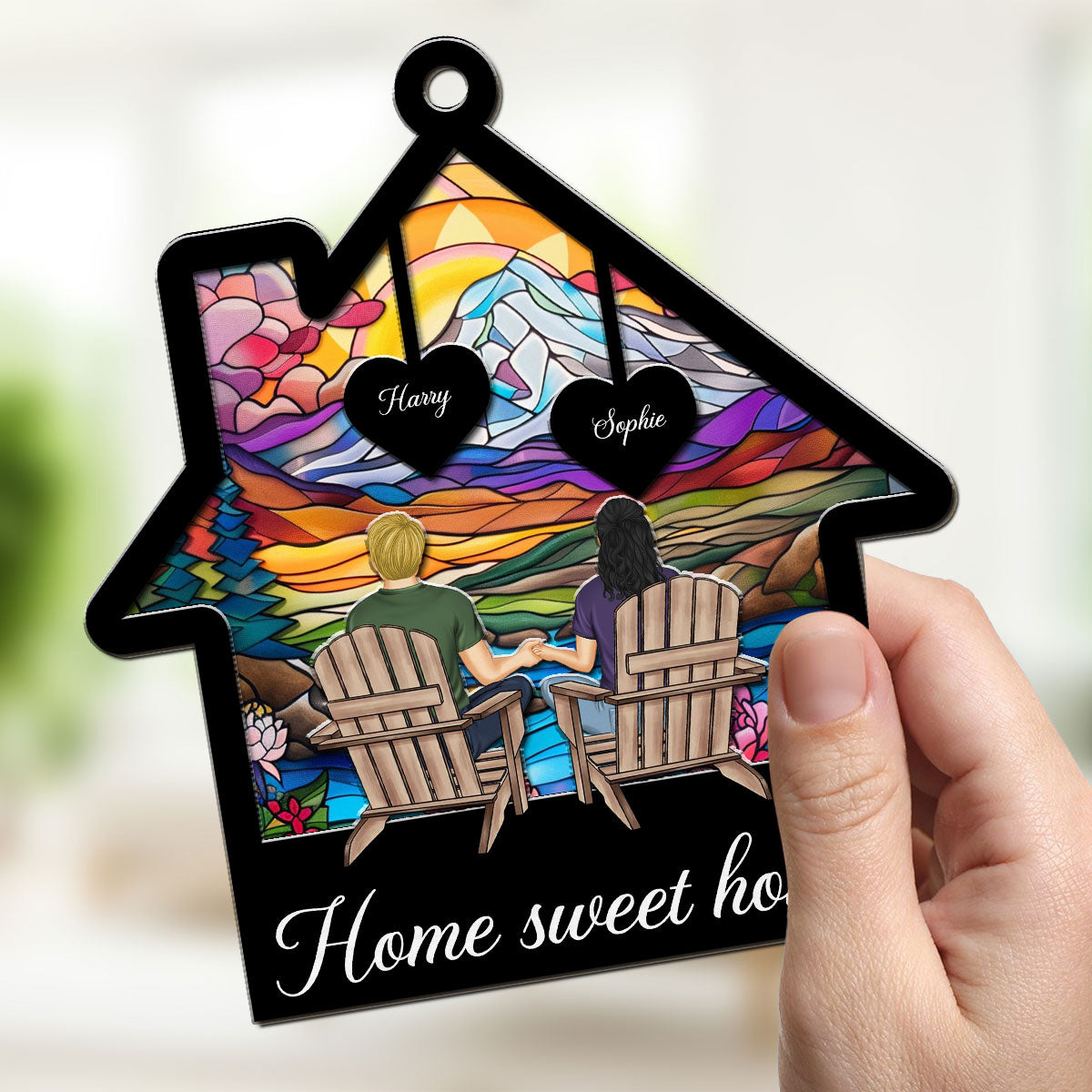 Home Sweet Home - Personalized Custom Suncatcher