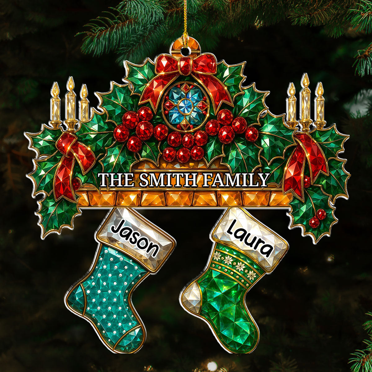 Dream Fire In Christmas - Personalized Custom Acrylic Ornament