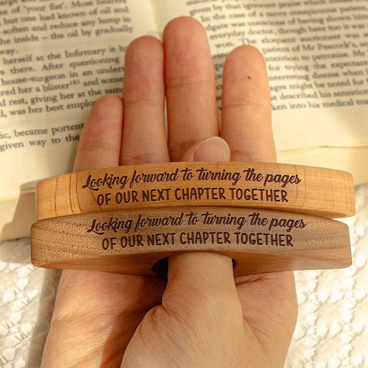 Our Next Chapter Together - Personalized Custom Book Page Holder