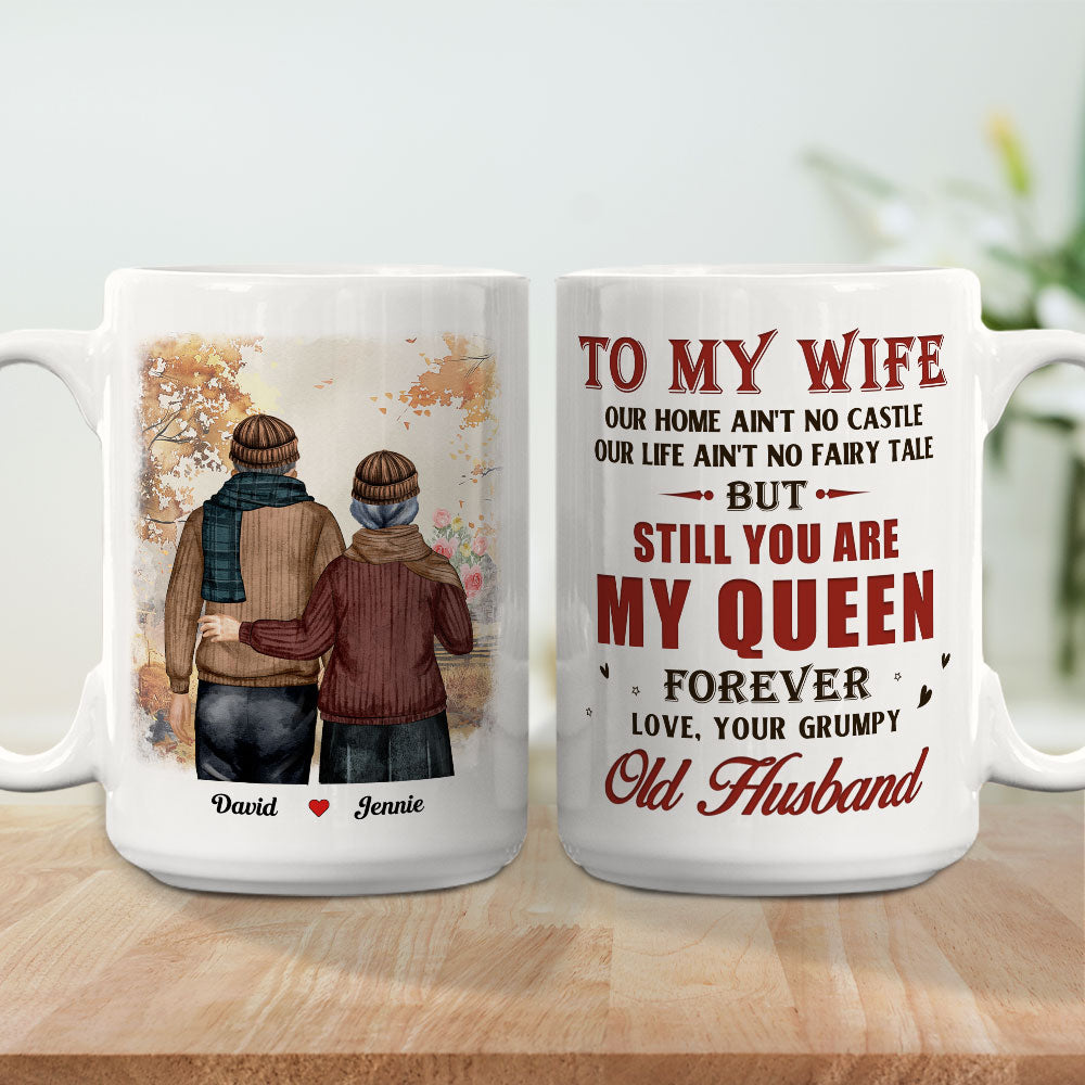My Queen Forever - Personalized Custom Coffee Mug