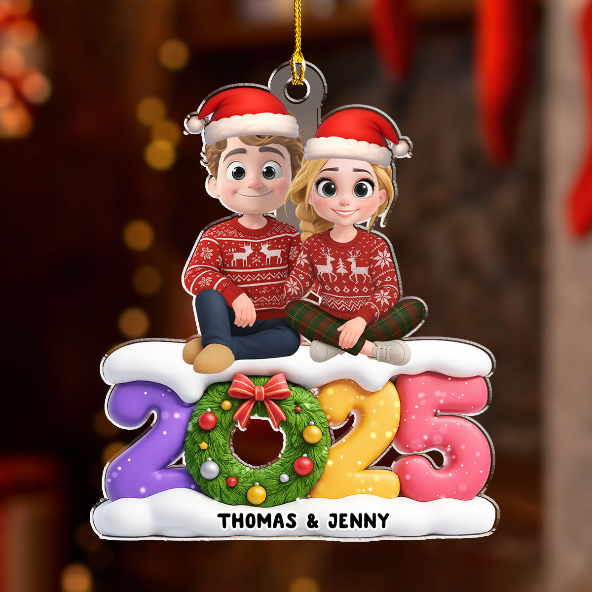 Our Christmas Our Love - Personalized Custom Acrylic Ornament