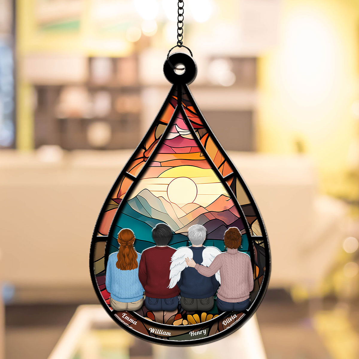 Memorial Teardrop Gift - Personalized Custom Suncatcher