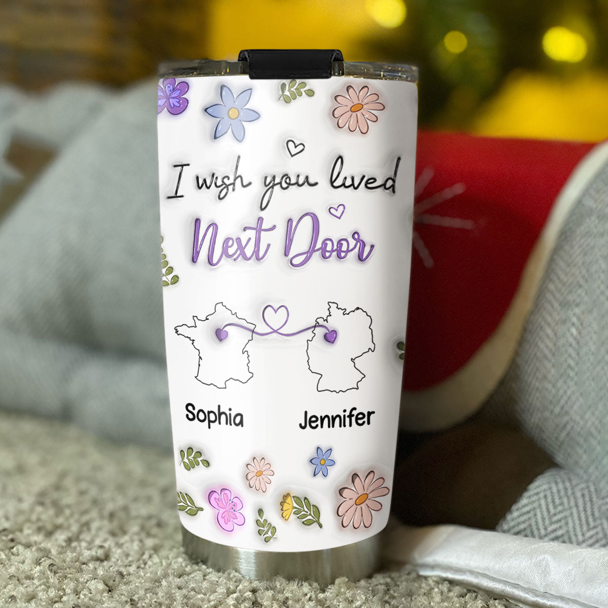 I Wish We Lived Close Country Version - Personalized Custom 3D Inflated Effect Tumbler