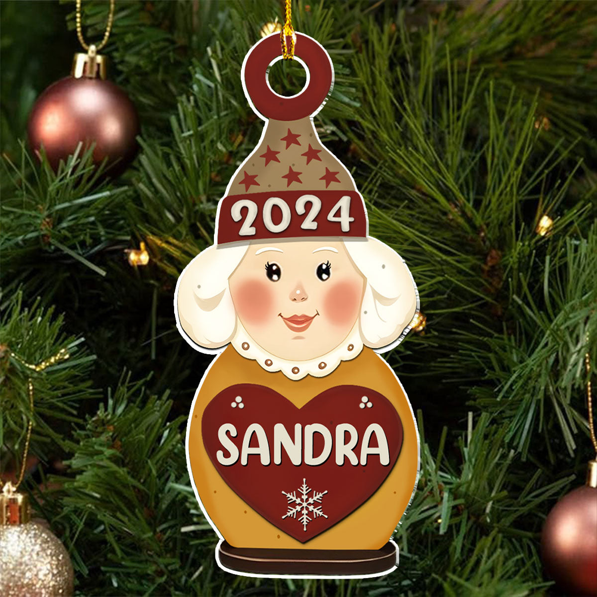 Merry Christmas Custom Name - Personalized Custom Acrylic Ornament