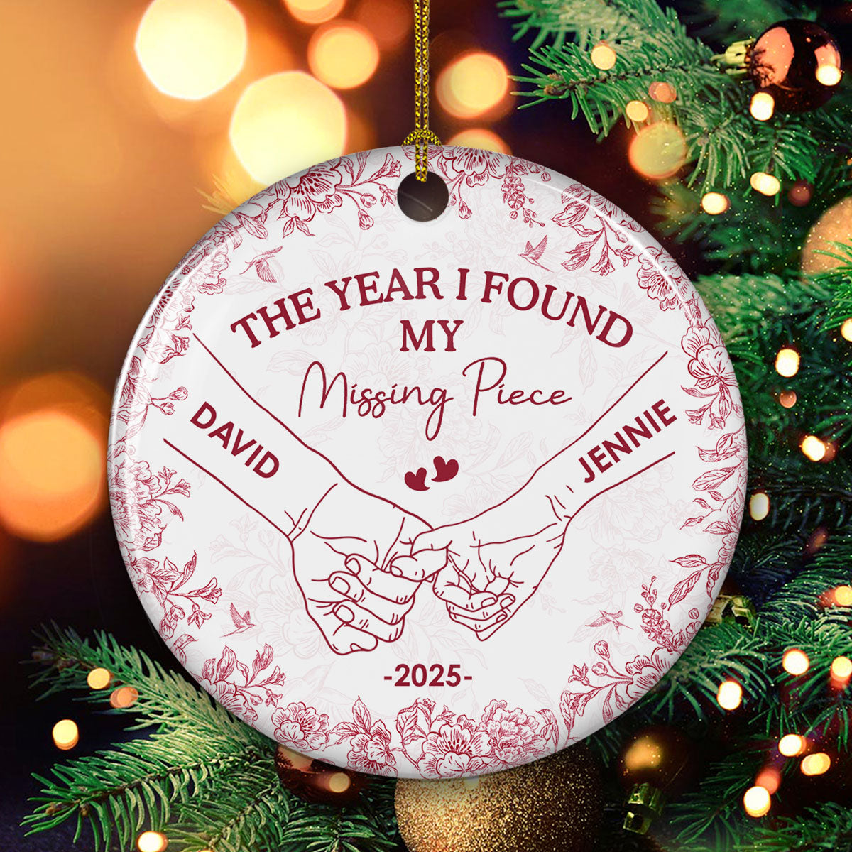 I Found You - Personalized Custom Ceramic Ornament