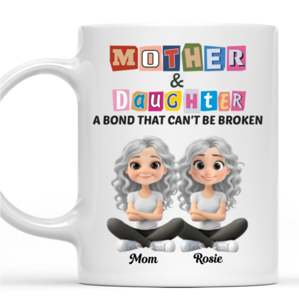 A Link Between Mother And Daughter - Personalized Custom Coffee Mug