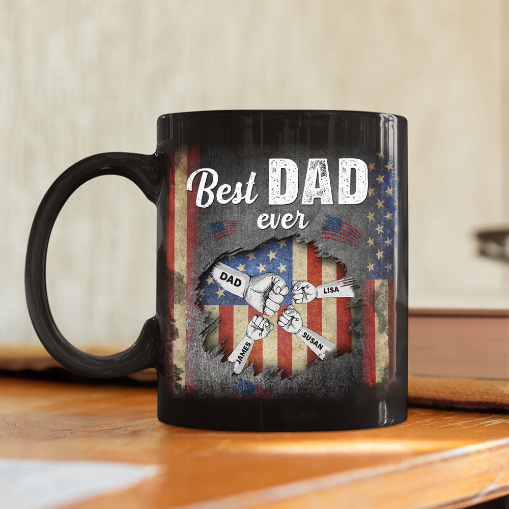 Love For The Best Dad - Personalized Custom Coffee Mug