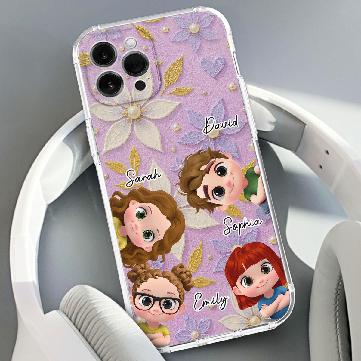 Purple Grandma - Personalized Custom 3D Effect Phone Case