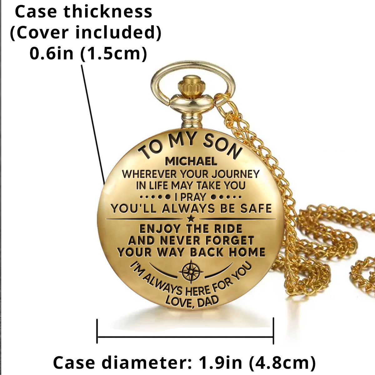 I Am Always Here For You - Personalized Custom Pocket Watch