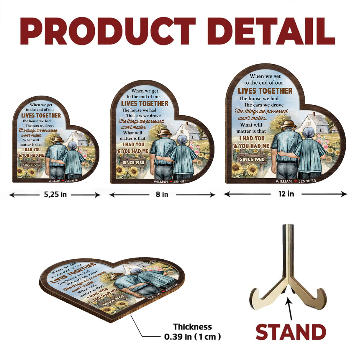 When We Get To The End Of Our Lives Together - Personalized Custom Wooden Plaque