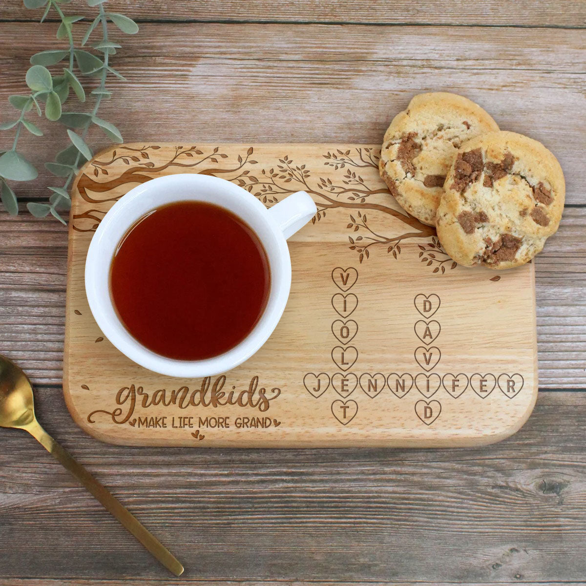 Grandkids Make Life GrandYou - Personalized Custom Wooden Treat Board