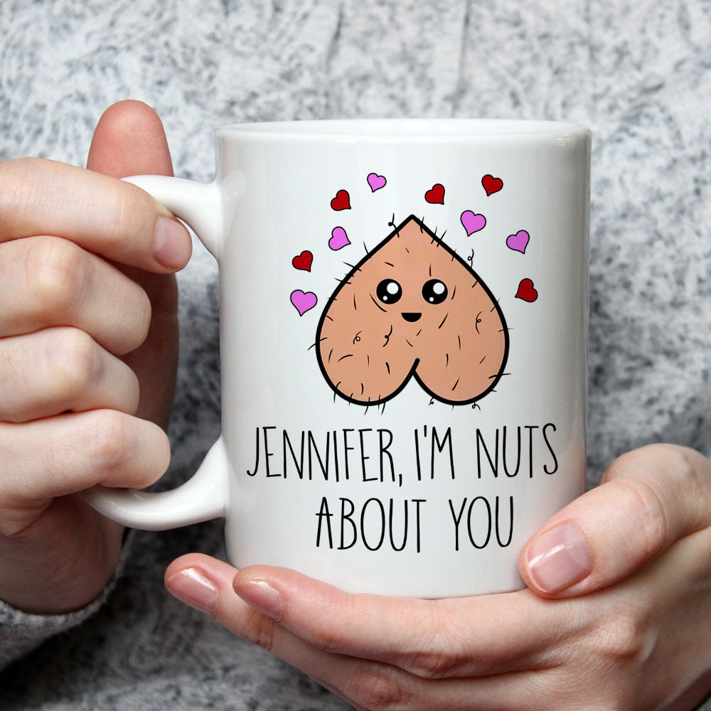 Going Nuts Because Of You - Personalized Custom Coffee Mug