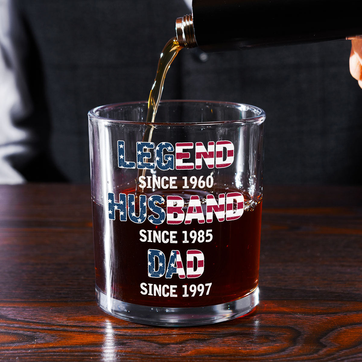 From Legend To Daddy - Personalized Custom Whiskey Glass