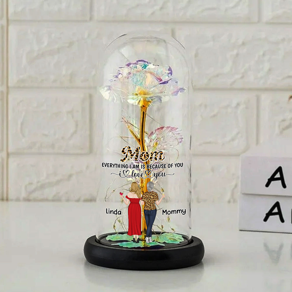 We Love You - Personalized Custom Sparkly Rose