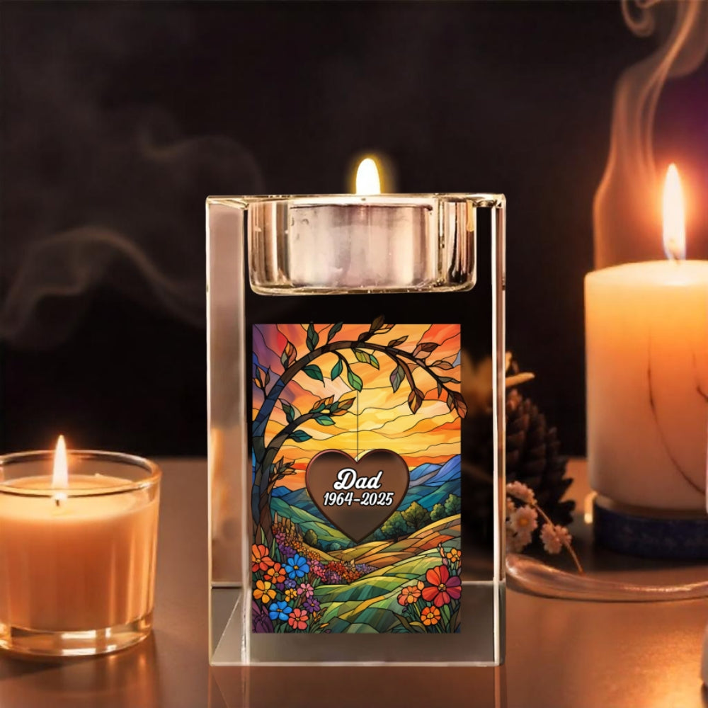 In Heaven - Personalized Custom Crystal Candle Holder