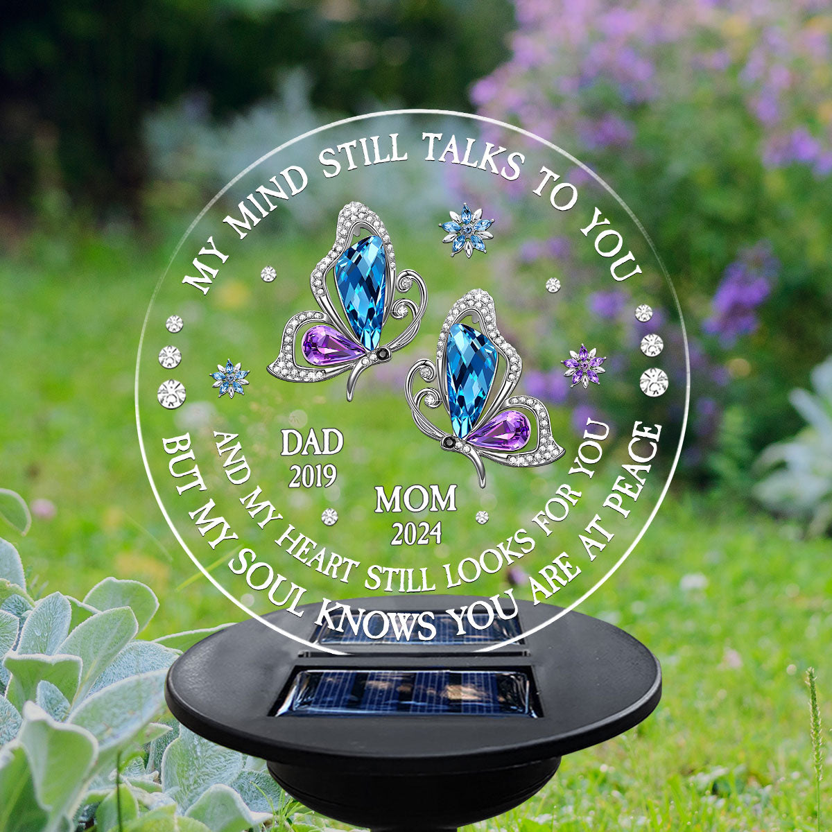 My Soul Knows You Are At Peace - Personalized Custom Solar Light