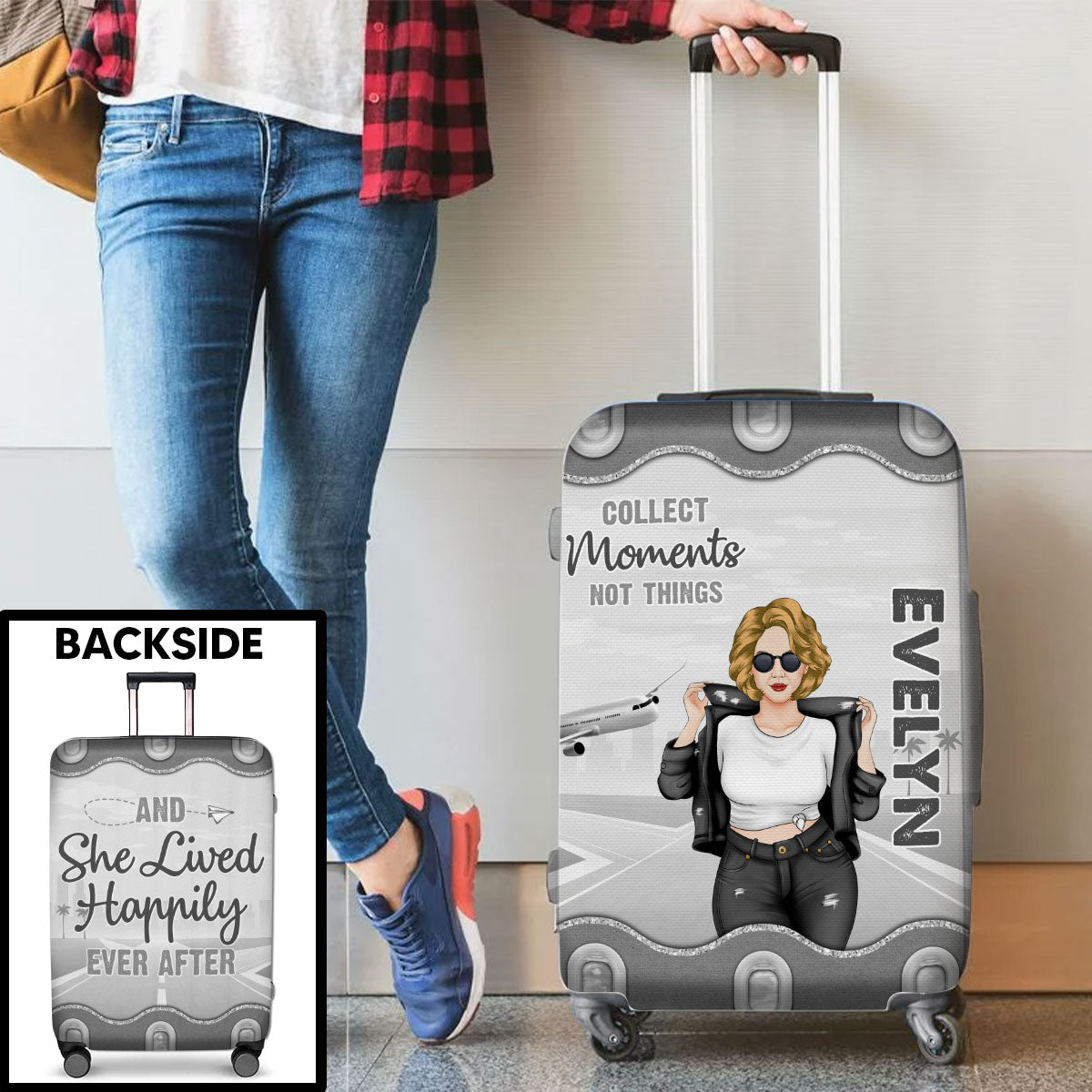 The Sky Is Calling And I Must Go - Personalized Custom Luggage Cover