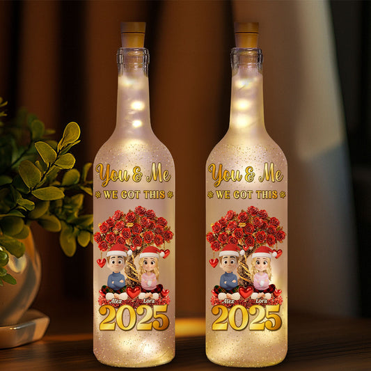 Glowing Heart Rose Tree - Personalized Custom Bottle Lamp