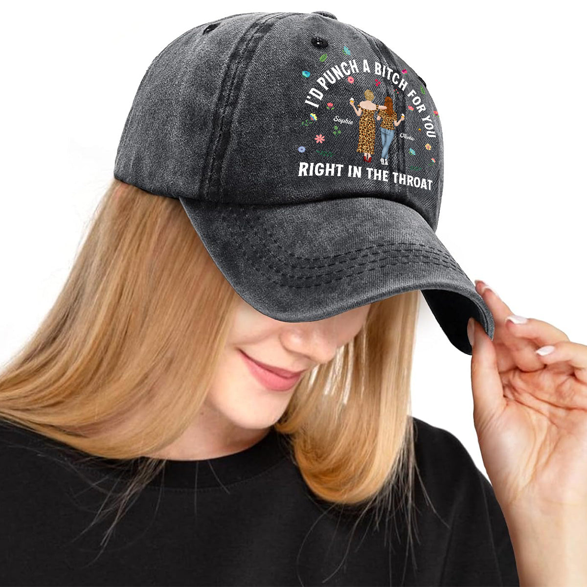 Do It For You - Personalized Custom Vintage Washed Denim Cap