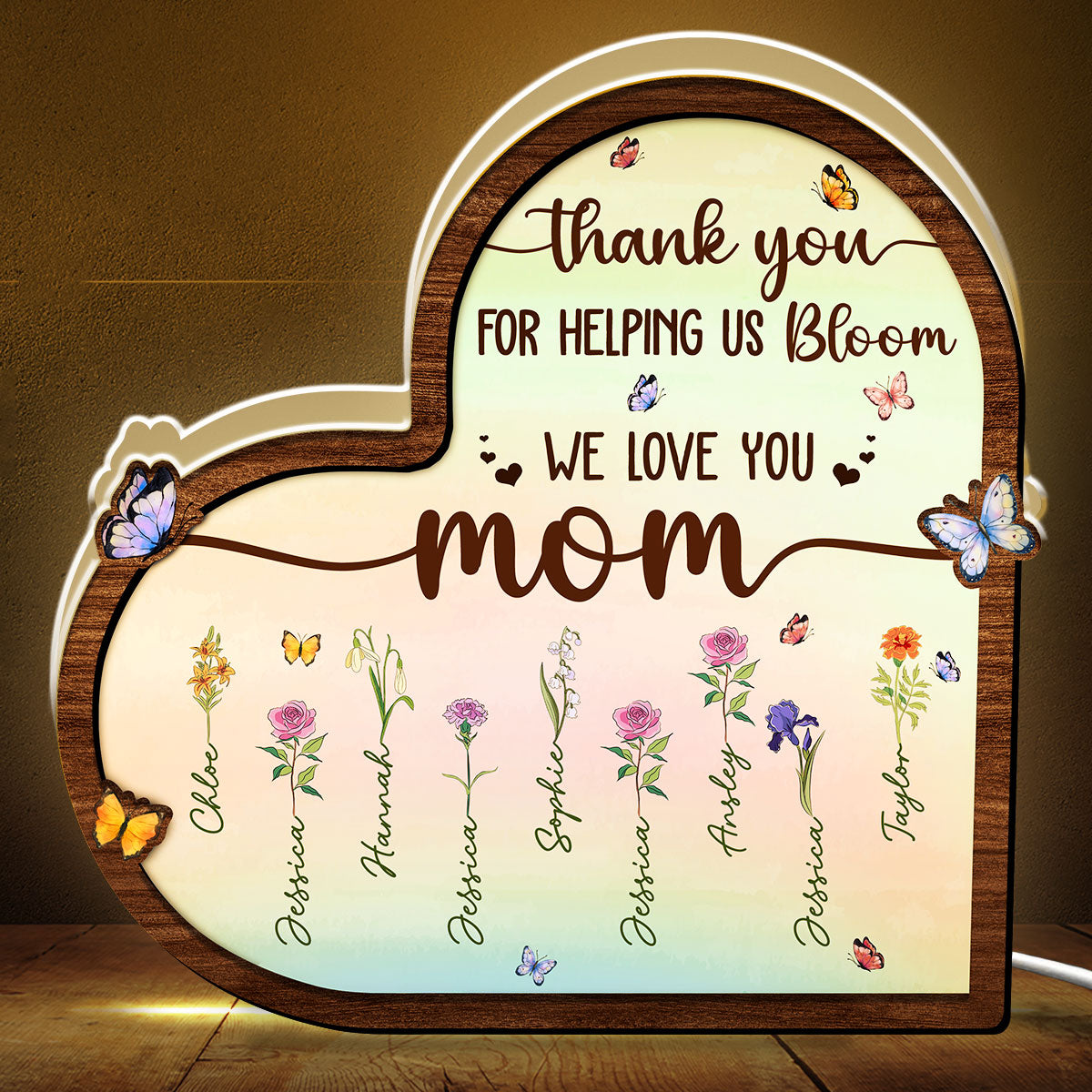 Helping Bloom - Personalized Custom Light Box