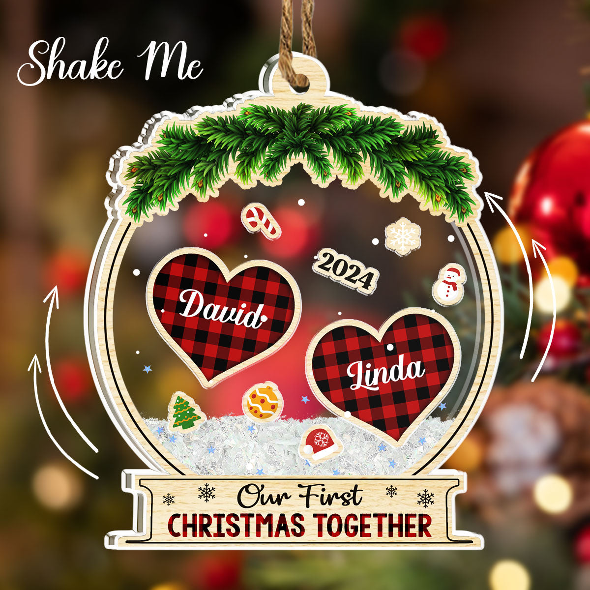 Our First Christmas Together - Personalized Custom Acrylic Shaker Ornament