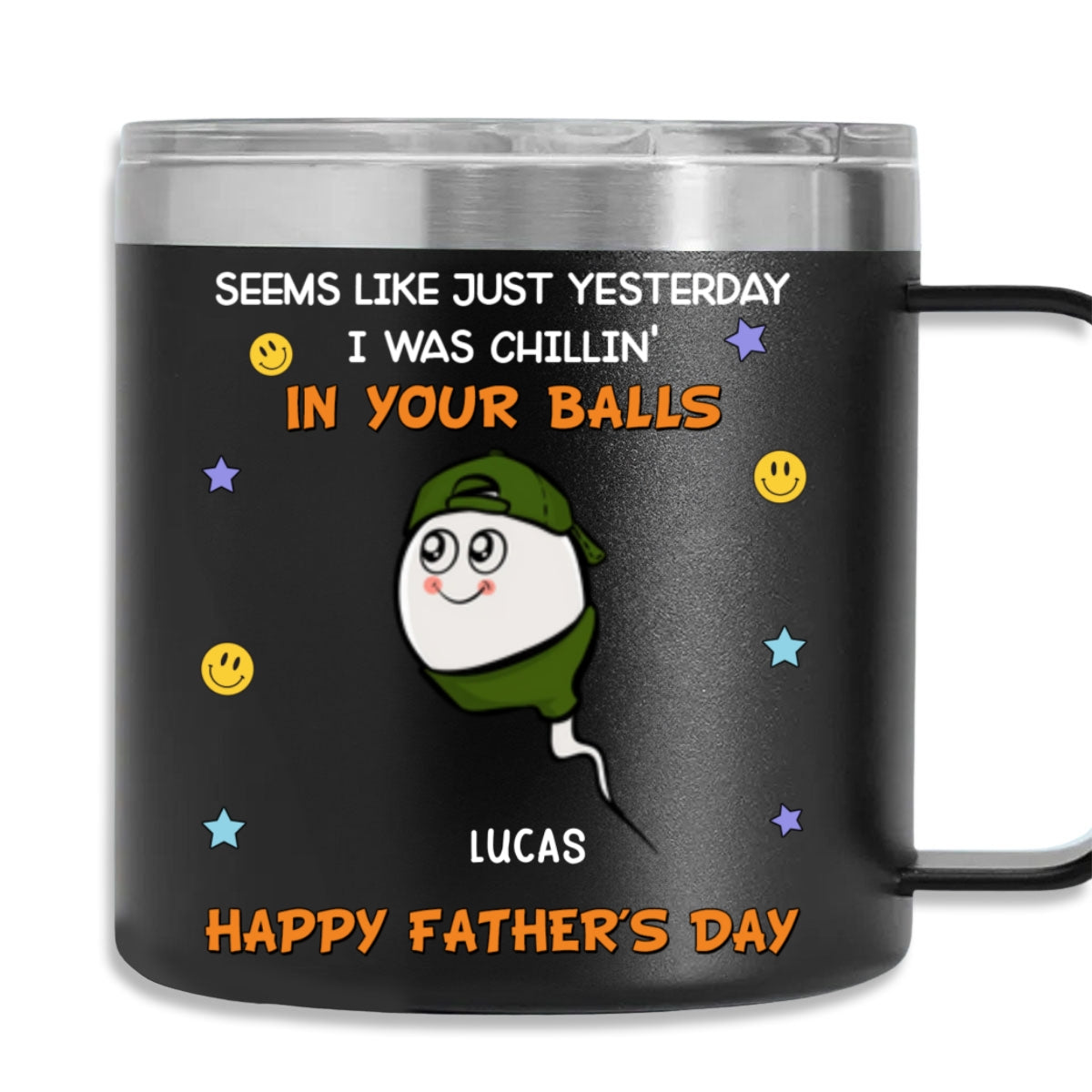 We Were Chilling - Personalized Custom 14oz Stainless Steel Tumbler With Handle