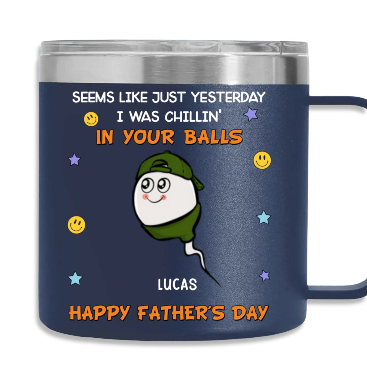 We Were Chilling - Personalized Custom 14oz Stainless Steel Tumbler With Handle