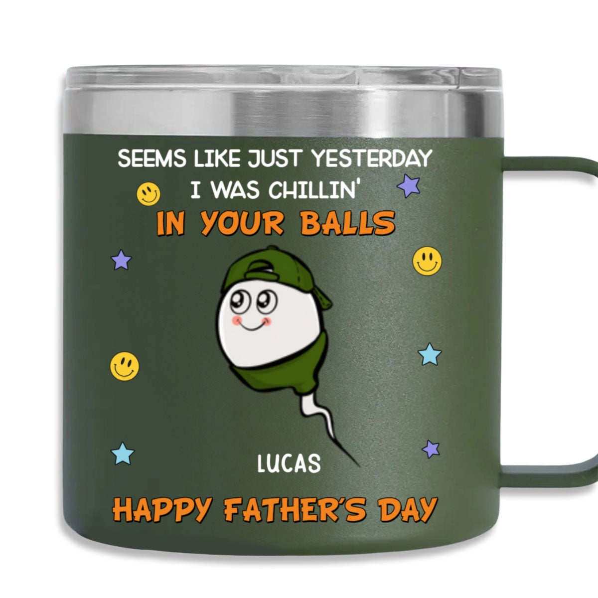 We Were Chilling - Personalized Custom 14oz Stainless Steel Tumbler With Handle