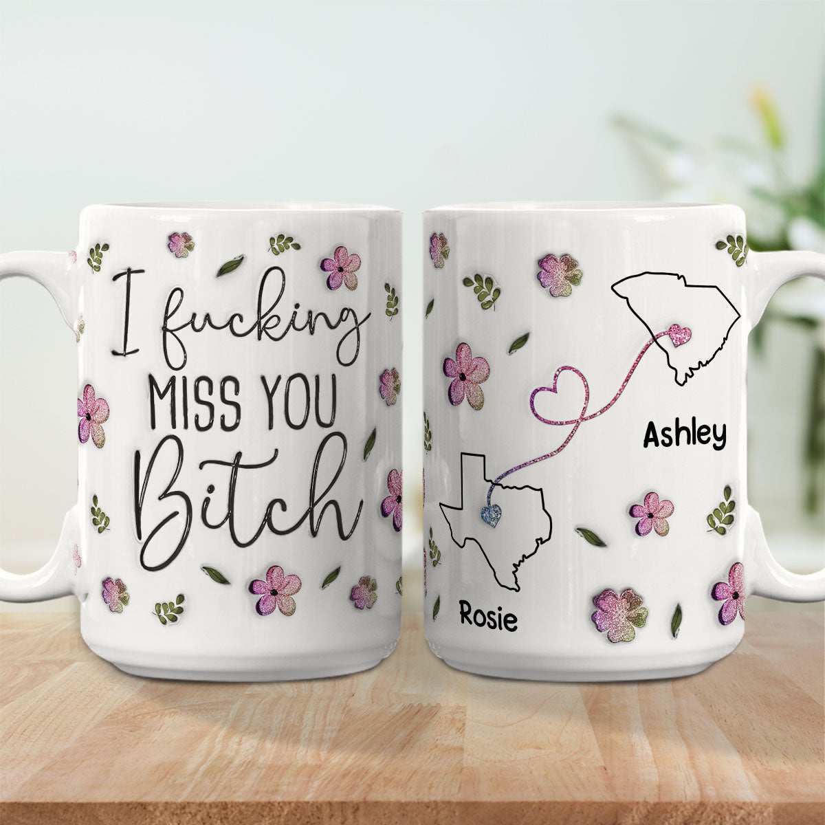 I Miss You My Bestie Version 2 - Personalized Custom 3D Inflated Effect Mug