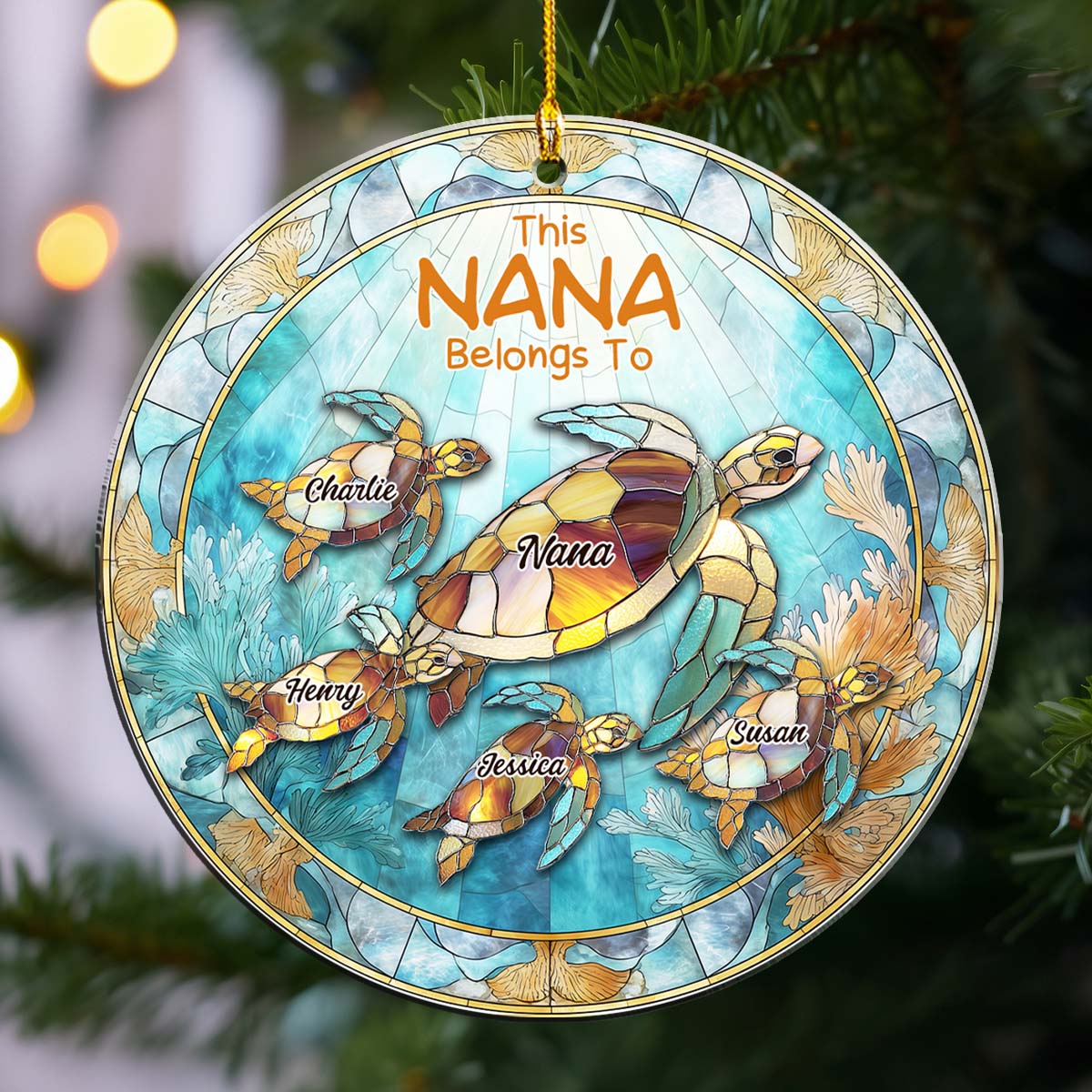 Grandma Belongs To - Personalized Custom Acrylic Ornament