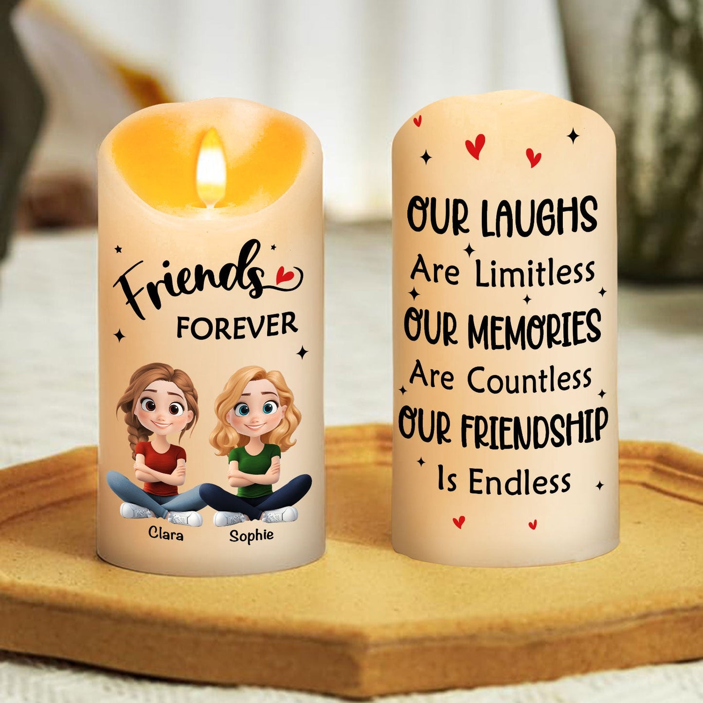 Limitless Friendship Glow - Personalized Custom LED Candle