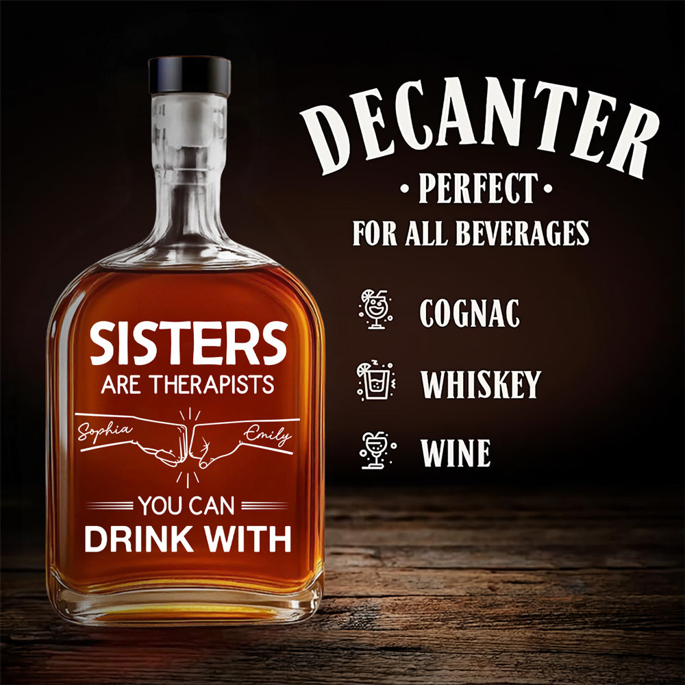 My Brother Knows My Cure - Personalized Custom Spirits Decanter