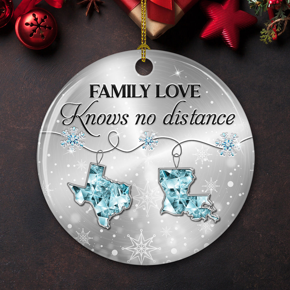 Family Love Crystal - Personalized Custom Ceramic Ornament