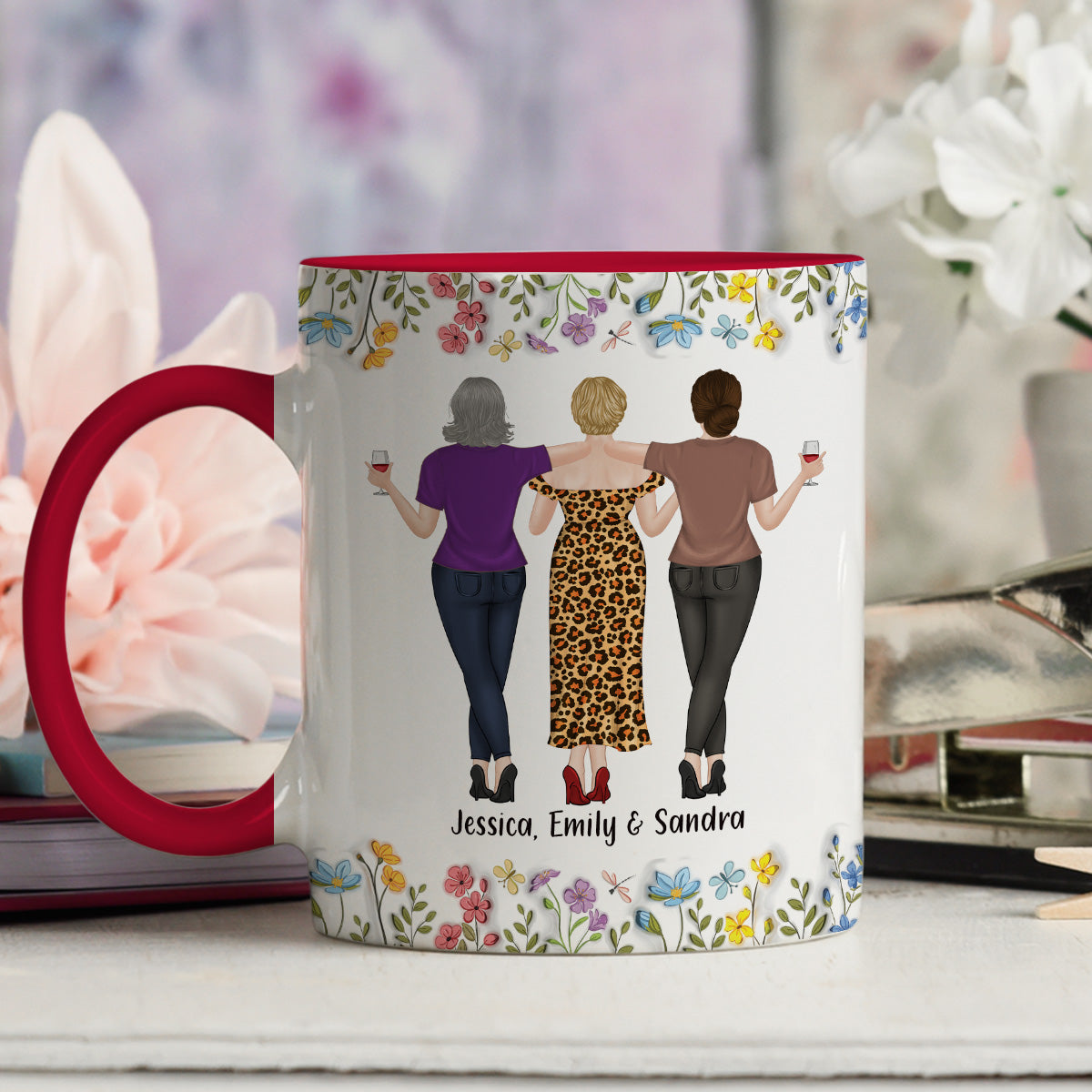 Unbreakable Bond Friendship - Personalized Custom 3D Inflated Effect Accent Mug