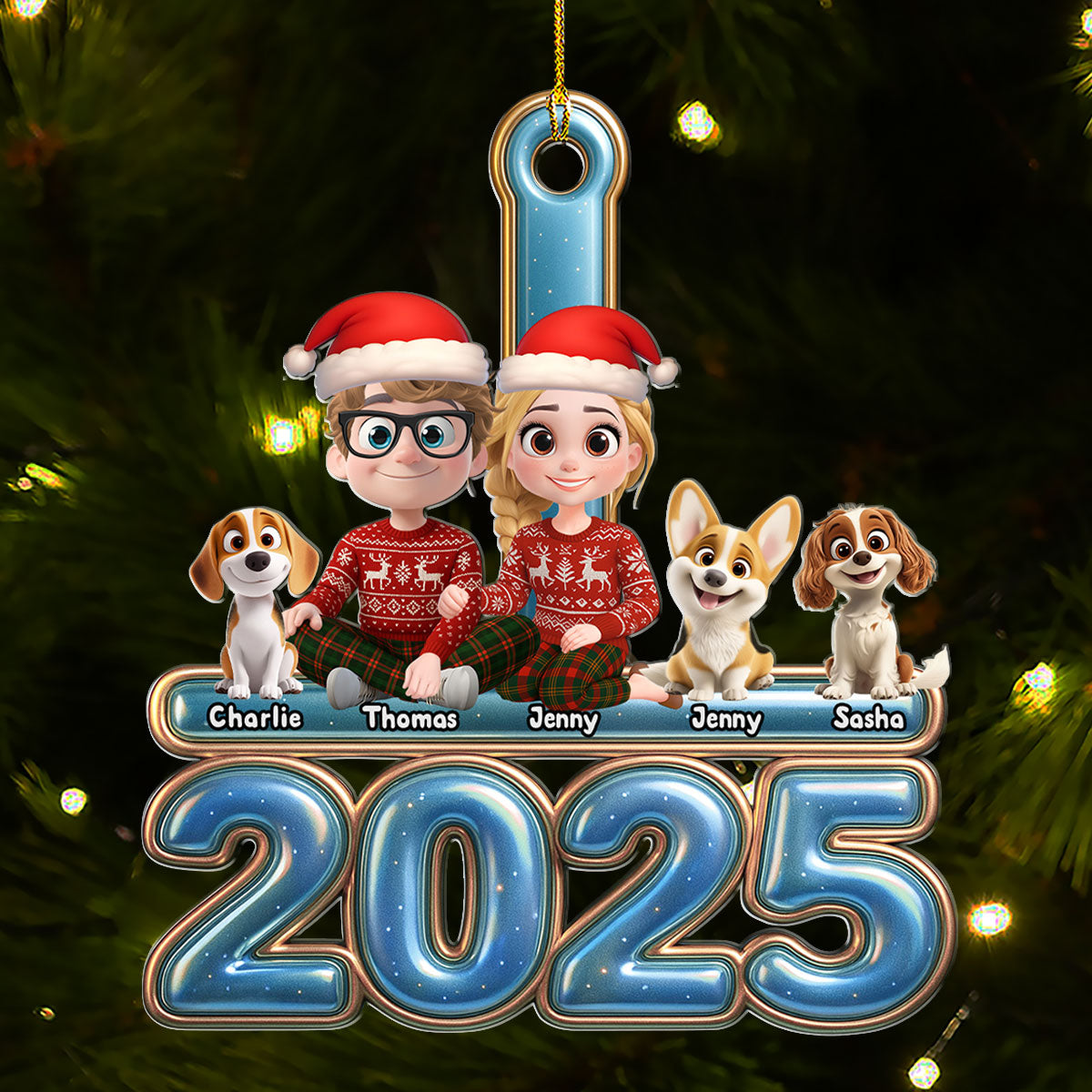 We And Our Dog Blue - Personalized Custom Acrylic Ornament