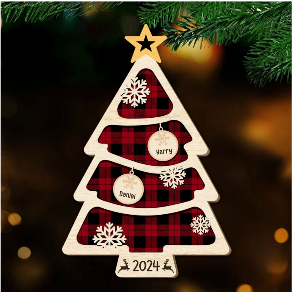 Family Ornament - Personalized Custom Wood Ornament