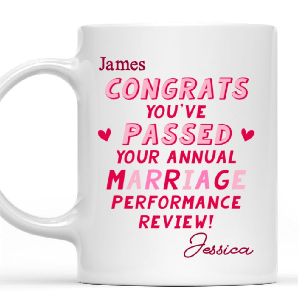 Annual Marriage Performance Review - Personalized Custom Coffee Mug