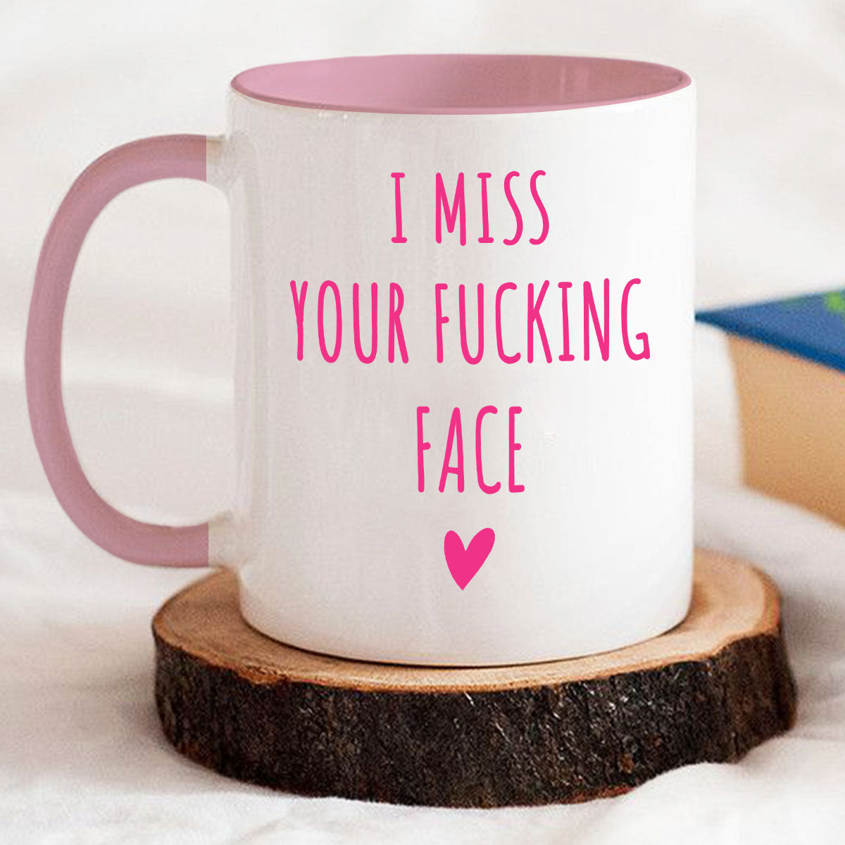 I Miss Your Face - Personalized Custom Accent Mug