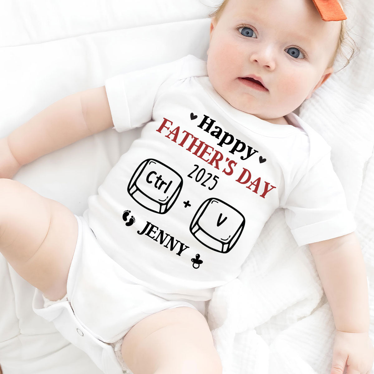 Father And Baby Matching - Personalized Custom T-shirt And Onesie